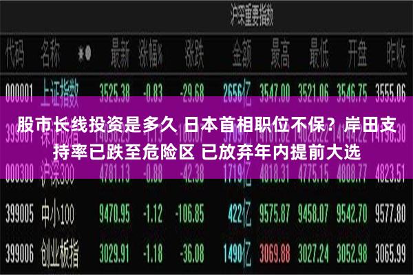 股市长线投资是多久 日本首相职位不保？岸田支持率已跌至危险区 已放弃年内提前大选