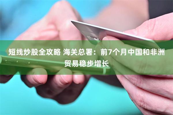 短线炒股全攻略 海关总署：前7个月中国和非洲贸易稳步增长