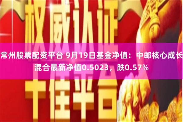 常州股票配资平台 9月19日基金净值：中邮核心成长混合最新净值0.5023，跌0.57%